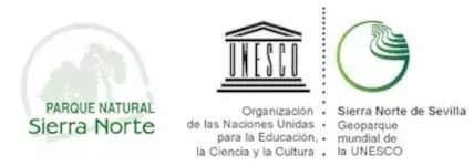 Logo Sierra Norte de Sevilla Logo Parque Natural Sierra Norte de Sevilla. Geoparque mundial de la UNESCO
